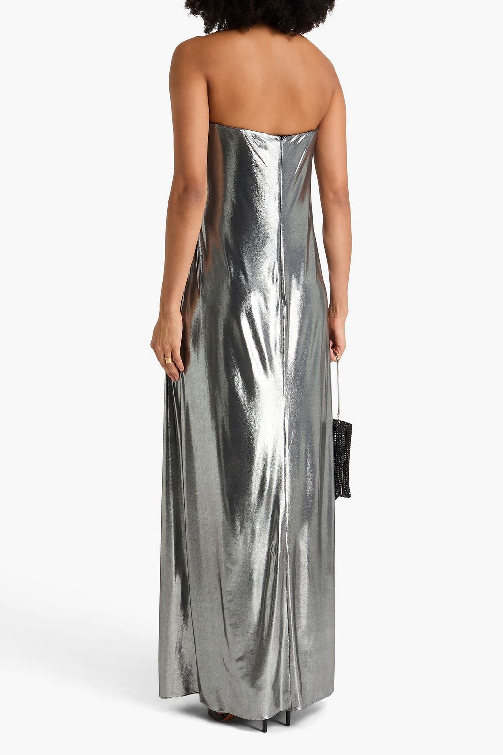 MAGDA BUTRYM Strapless metallic stretch-jersey maxi dress