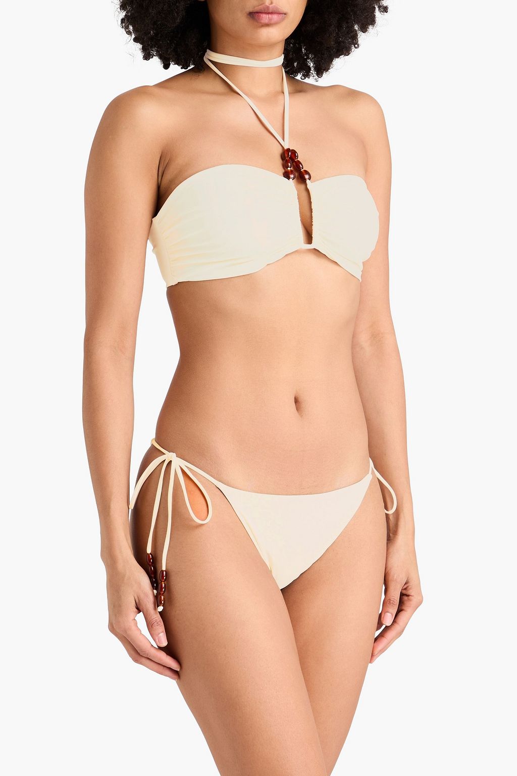 MAGDA BUTRYM Bead-embellished bikini top