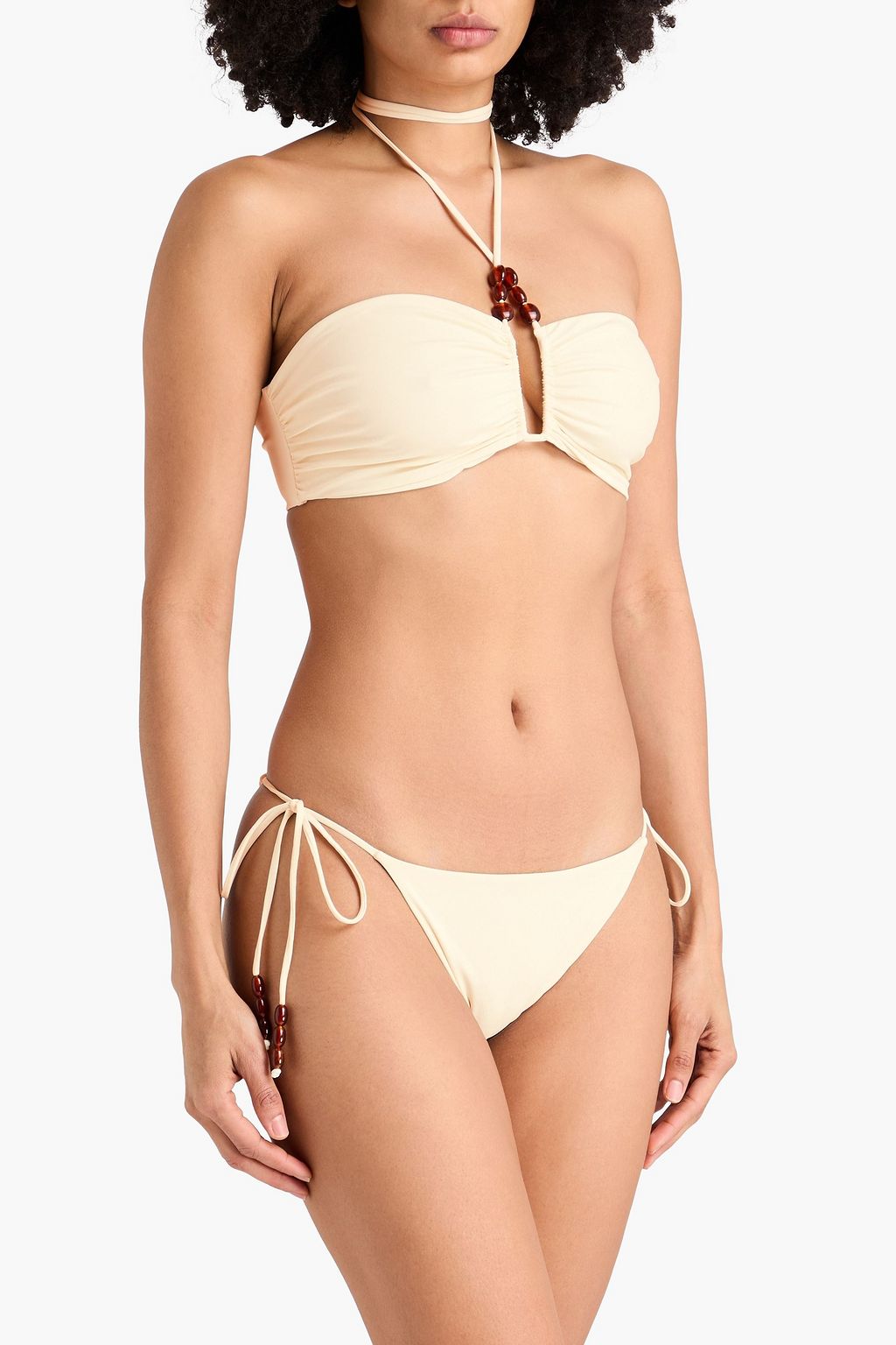 MAGDA BUTRYM Bead-embellished mid-rise bikini briefs