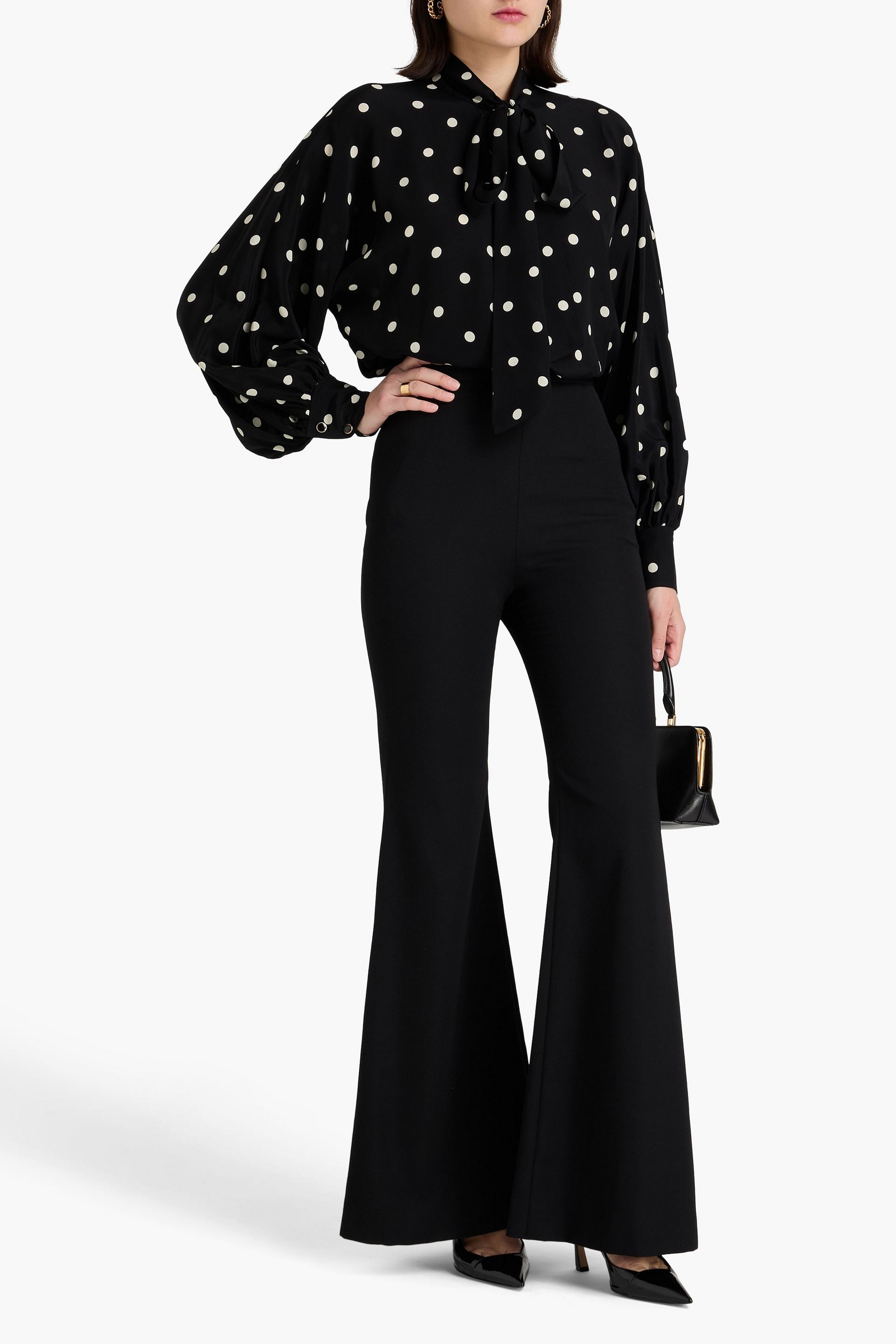 Zimmermann Pussy-bow polka-dot crepe de chine blouse