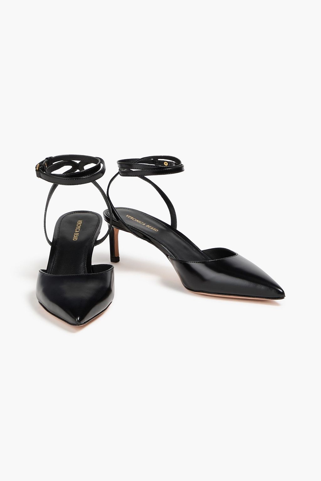 VERONICA BEARD Collette glossed-leather pumps