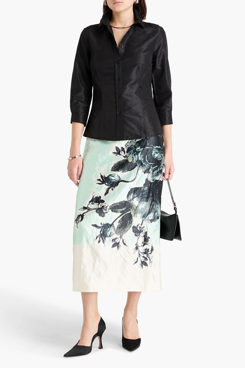 CAROLINA HERRERA Silk-taffeta shirt