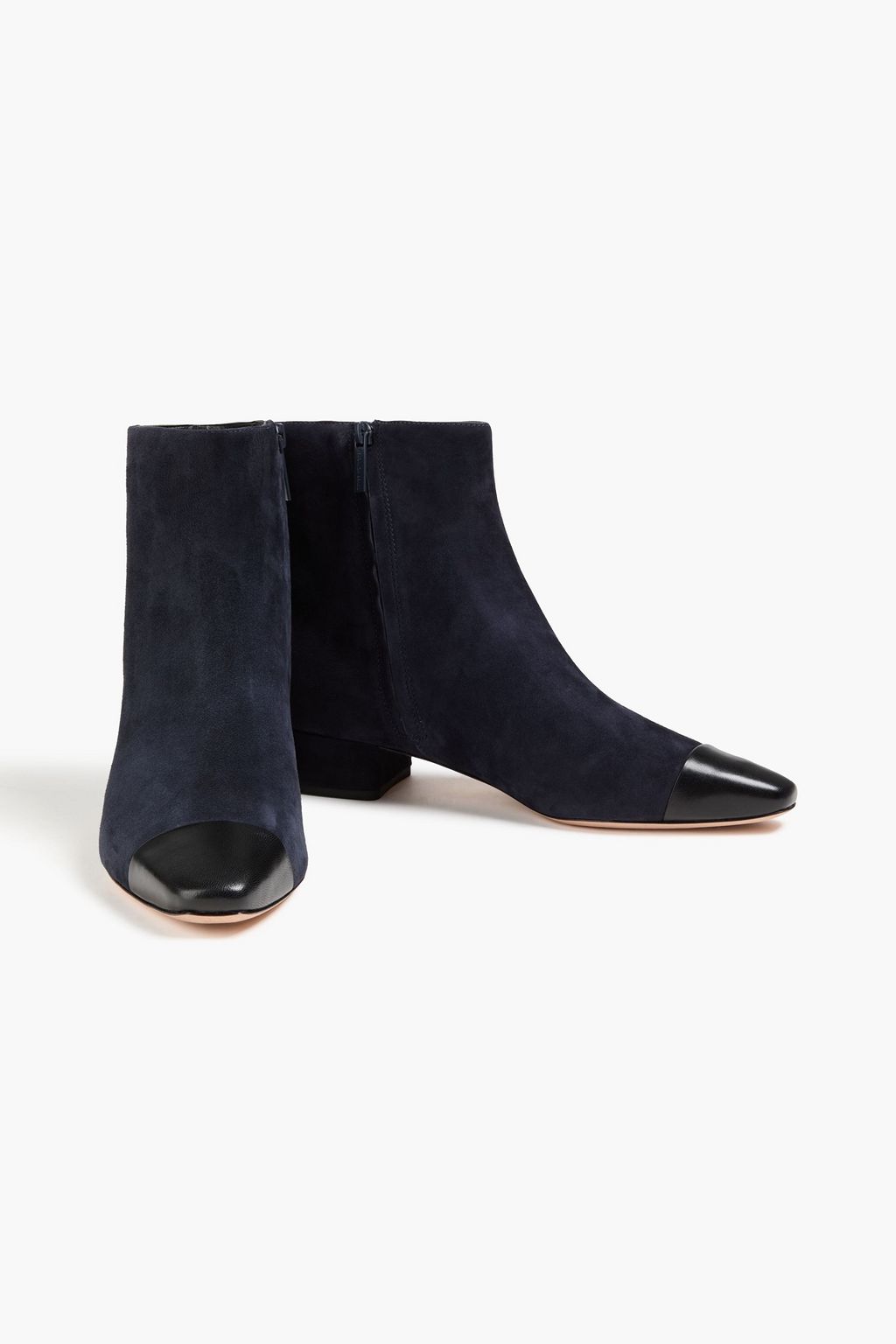 VERONICA BEARD Cecile leather and suede ankle boots