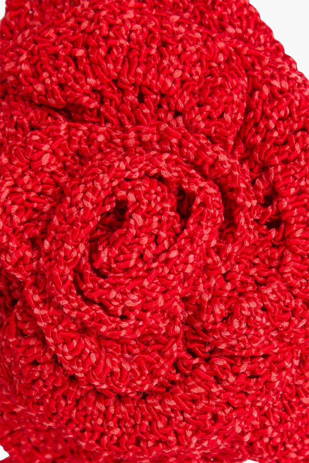 MAGDA BUTRYM توب بيكيني مثلث الشكل من الكروشيه مُزيّن بزخارف الأزهار