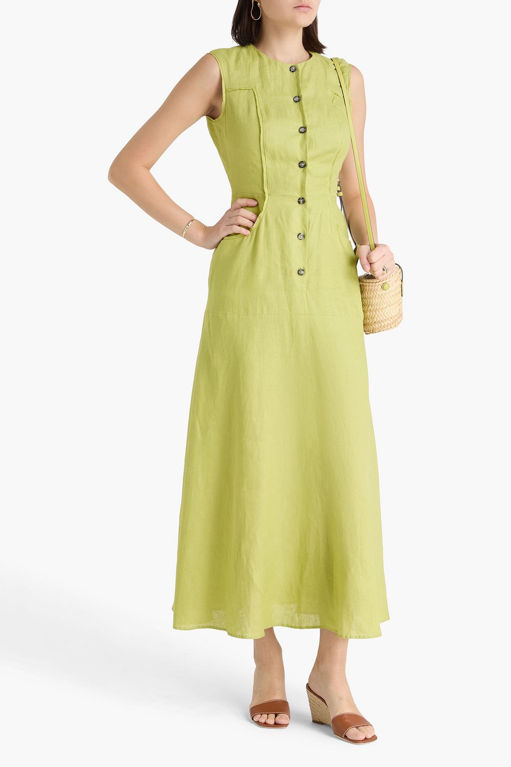 SALONI Sierra linen maxi dress | THE OUTNET SALONI Sierra linen maxi dress | THE OUTNET