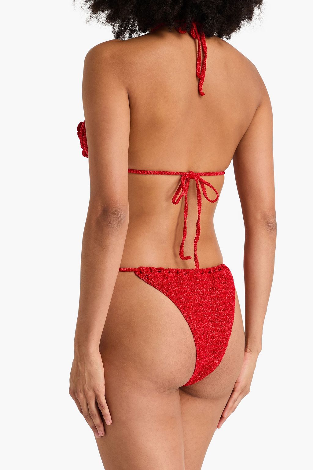 MAGDA BUTRYM قطعة بيكيني سفلية بحبكة كروشيه مُزيّنة بزخارف الأزهار