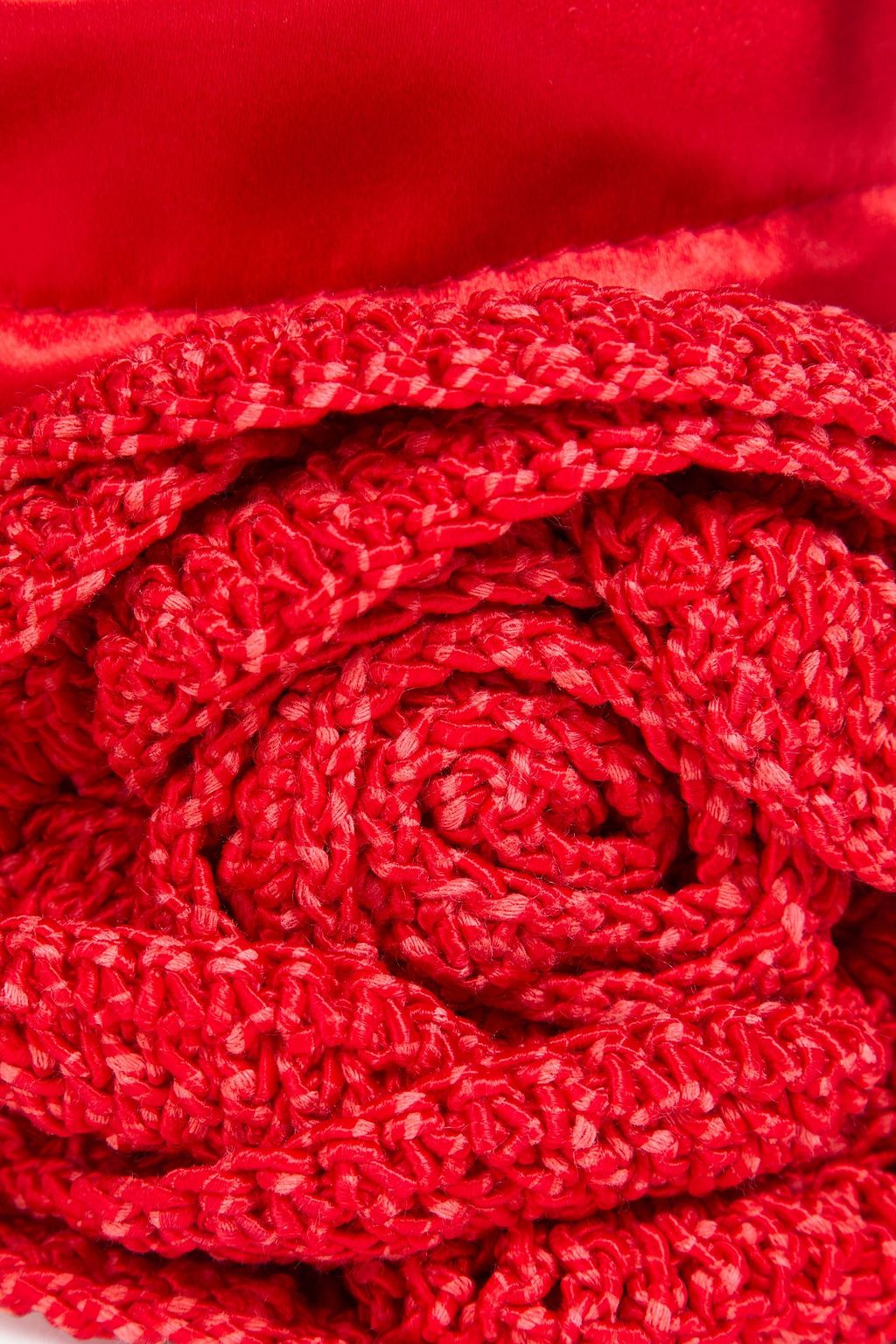 MAGDA BUTRYM حقيبة توت من الساتان والكروشيه مزيّنة باللؤلؤ الصناعي وبزخارف الأزهار