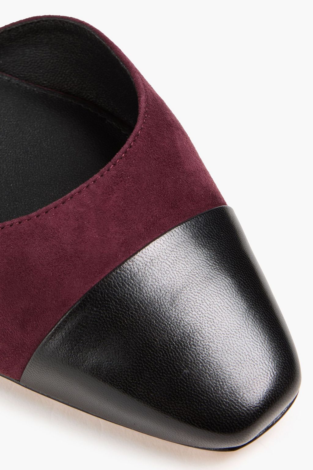 VERONICA BEARD Two-tone leather and suede slingback pumps