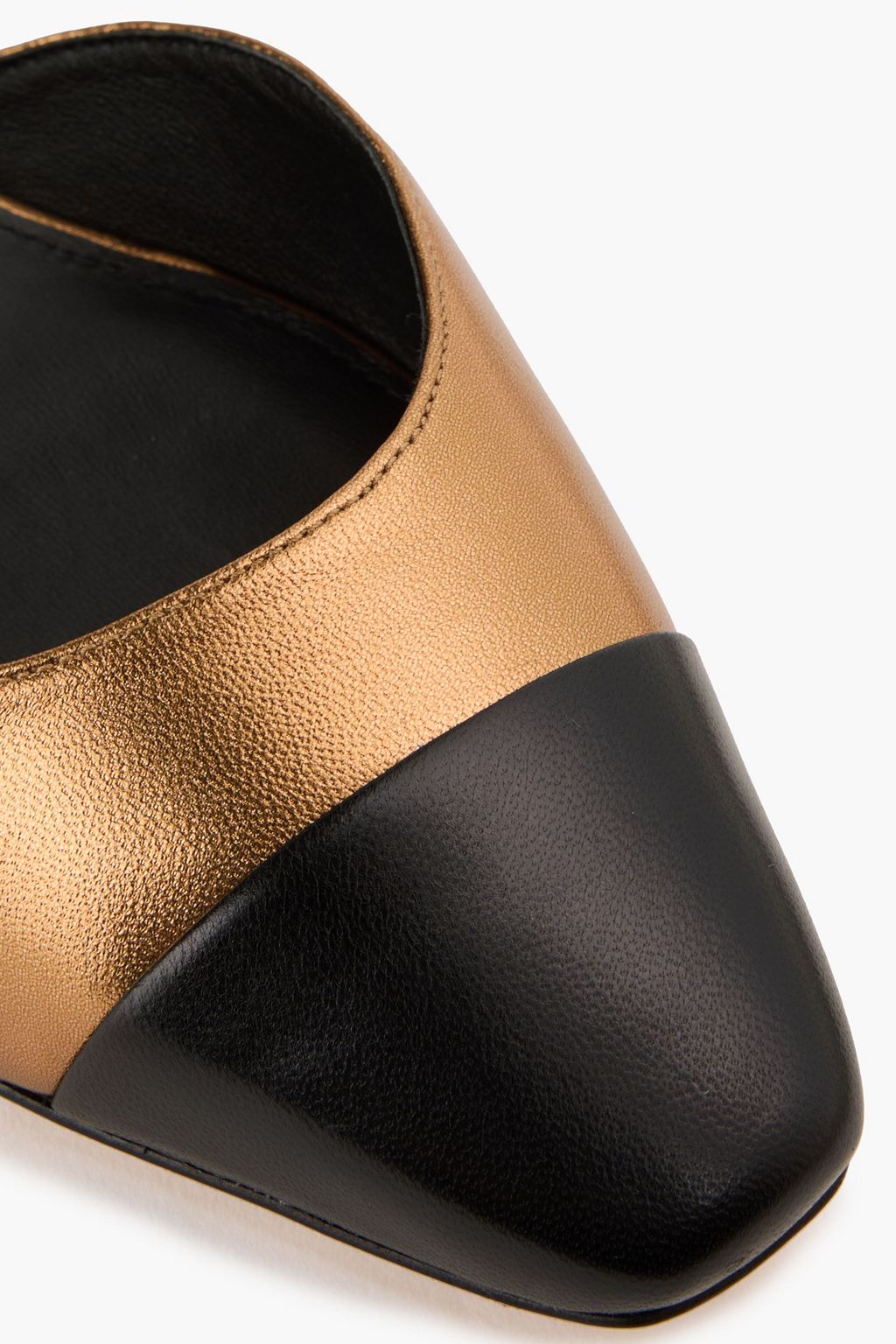 VERONICA BEARD Metallic two-tone leather slingback pumps