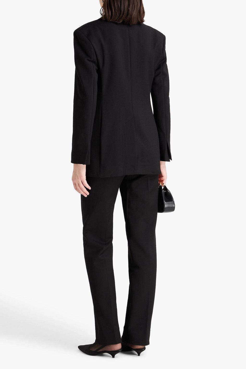 TOVE Tie-front cotton-blend faille blazer