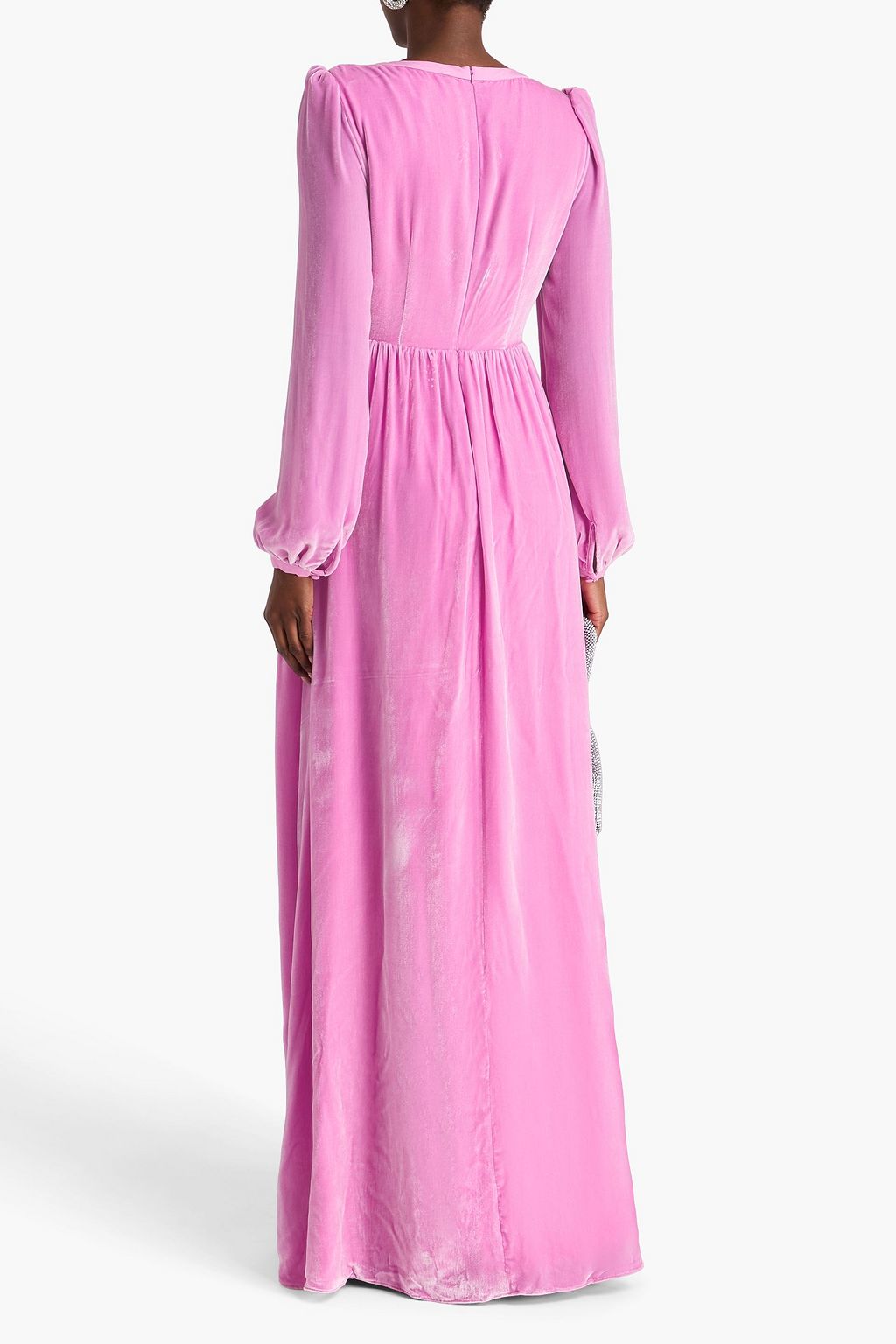 SALONI Camille embellished velvet gown