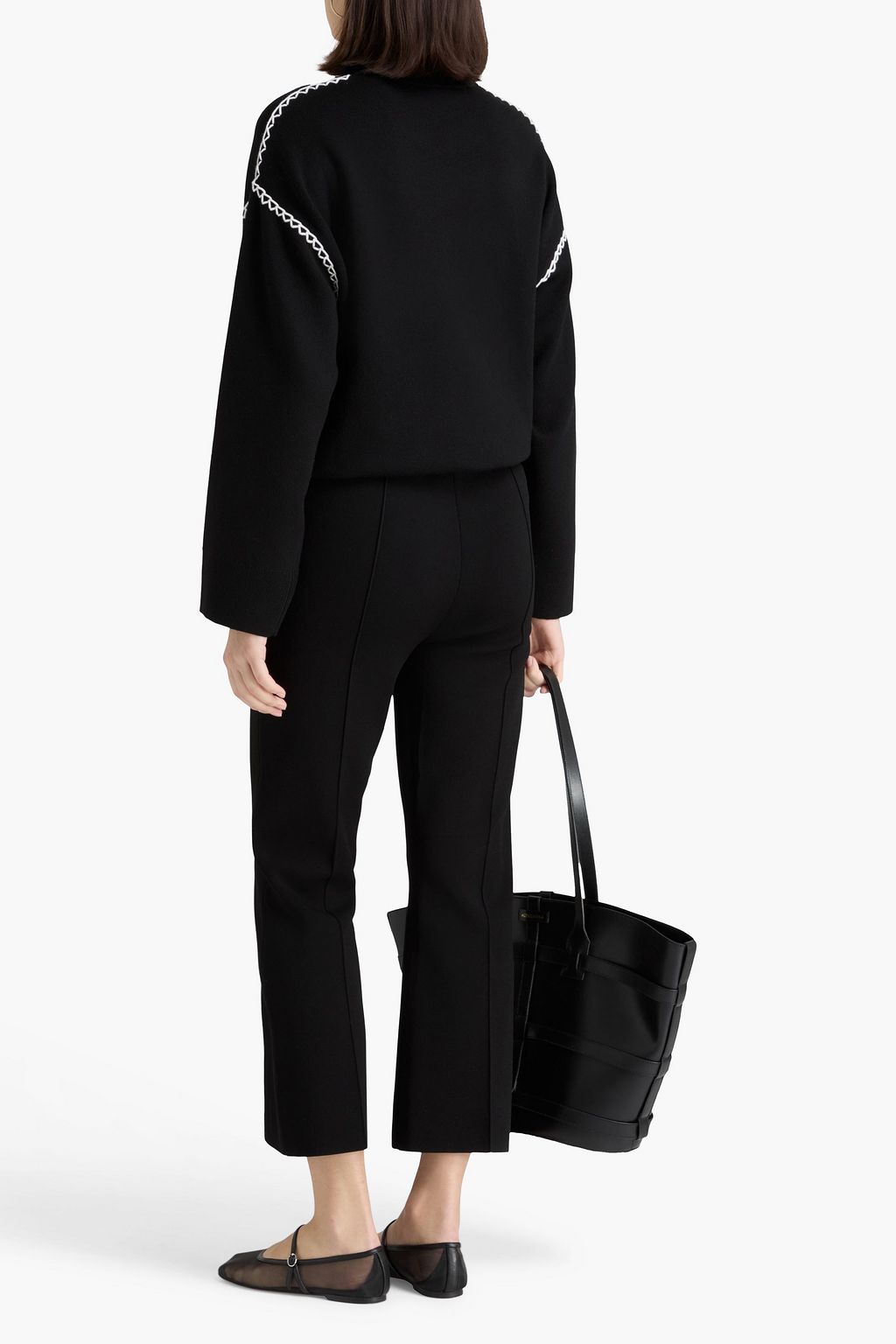 THEORY Stretch-knit kick-flare pants