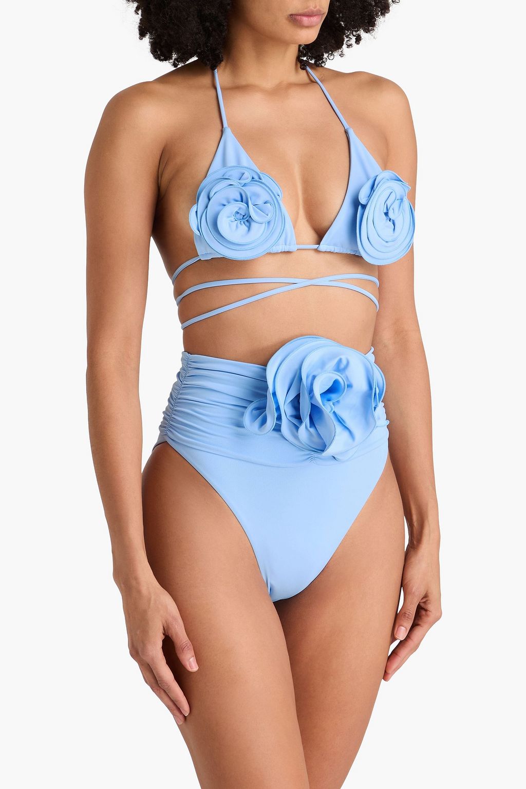 MAGDA BUTRYM قطعة بيكيني سفلية بتأثير مزموم مُزيّنة بزخارف الأزهار