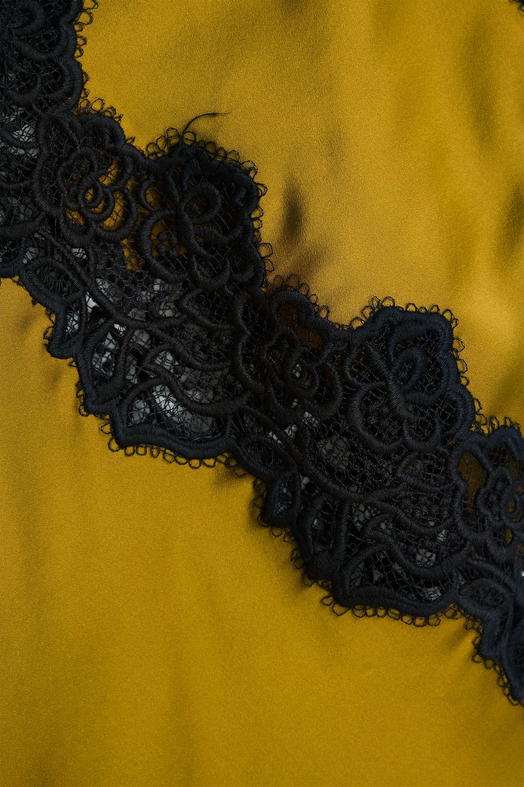 REBECCA VALLANCE Selena guipure lace-trimmed silk-satin gown