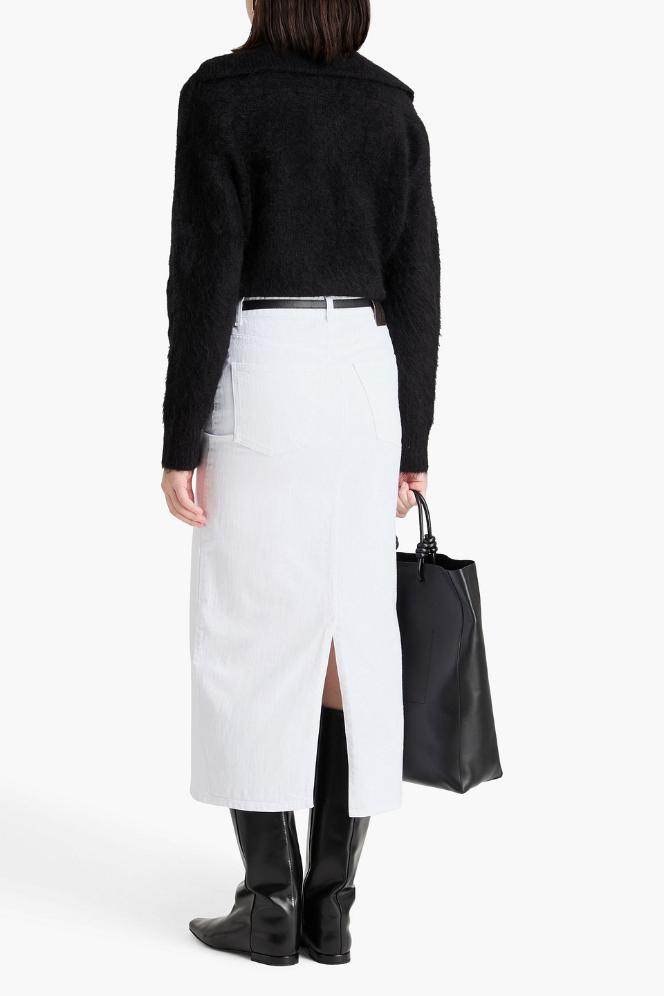  Tove - Sera Denim Midi Skirt - White - 23 