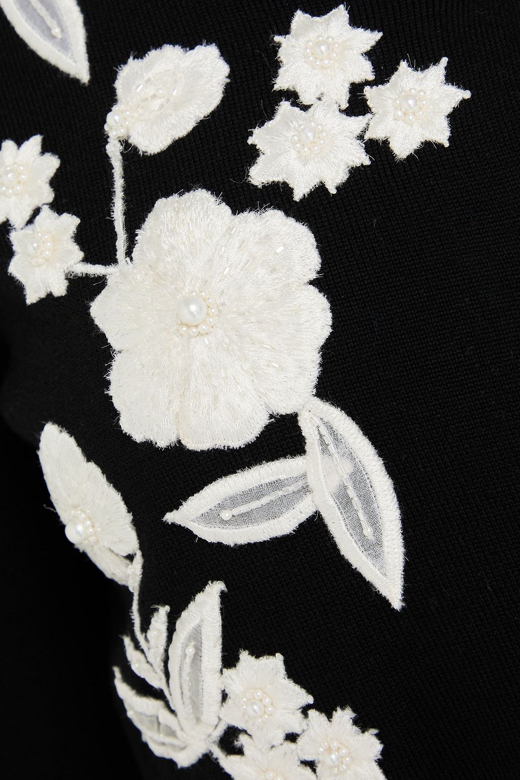 CAROLINA HERRERA Embroidered wool cardigan