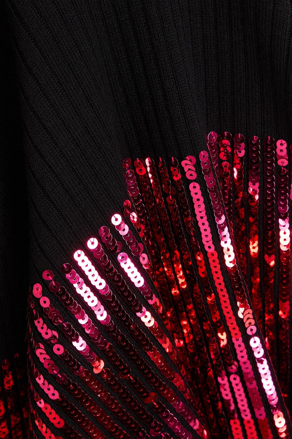 CAROLINA HERRERA Sequin-embellished wool turtleneck top