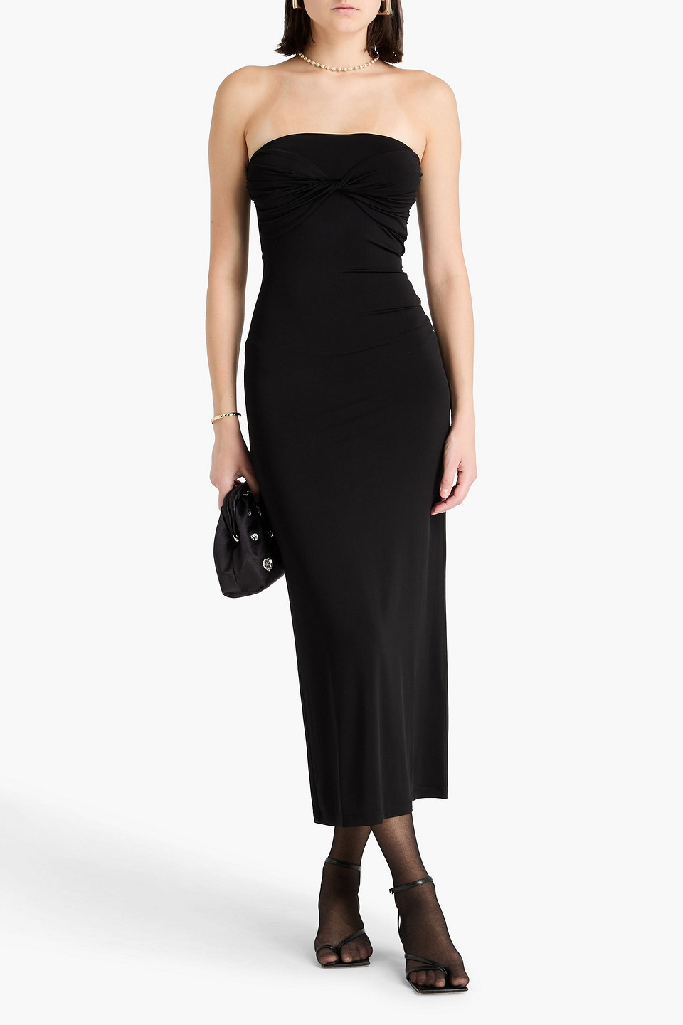  Tove - Trägerloses Midikleid „cate“ Aus Jersey - Schwarz - Fr 34 