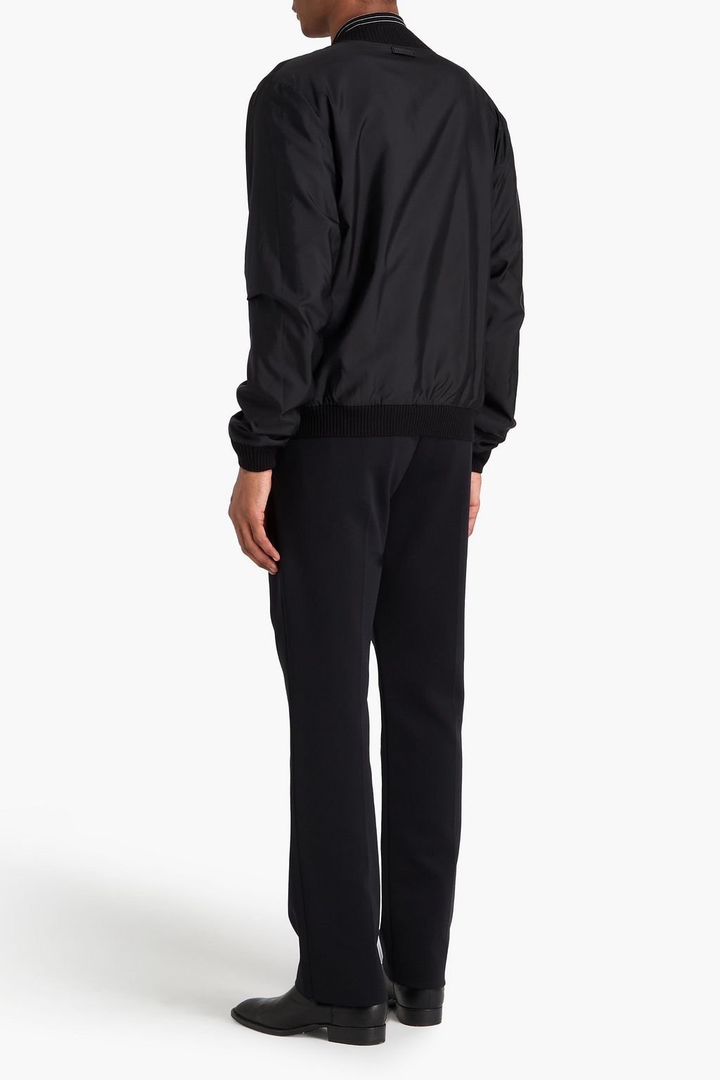 DOLCE&GABBANA Reversible silk and wool-blend bomber jacket