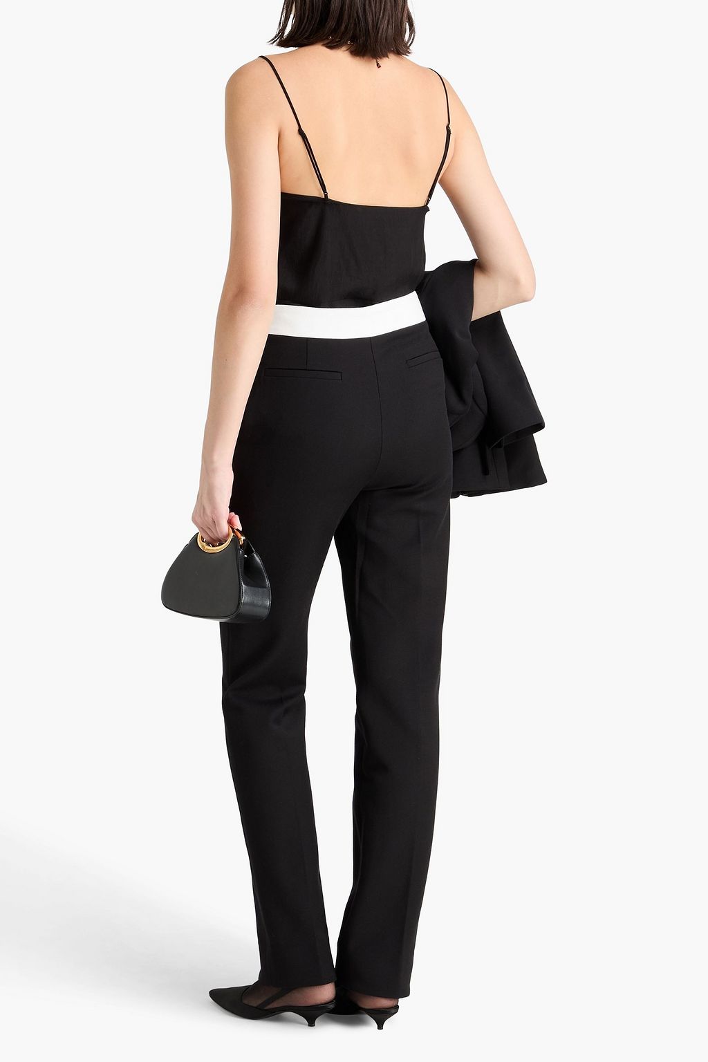 TOVE Femi cotton-blend jersey straight-leg pants