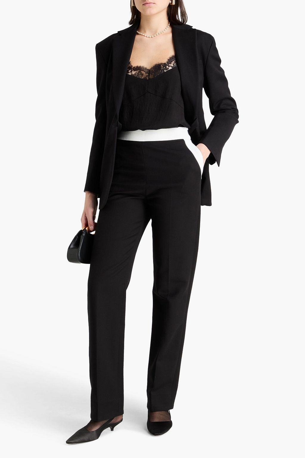 TOVE Femi cotton-blend jersey straight-leg pants