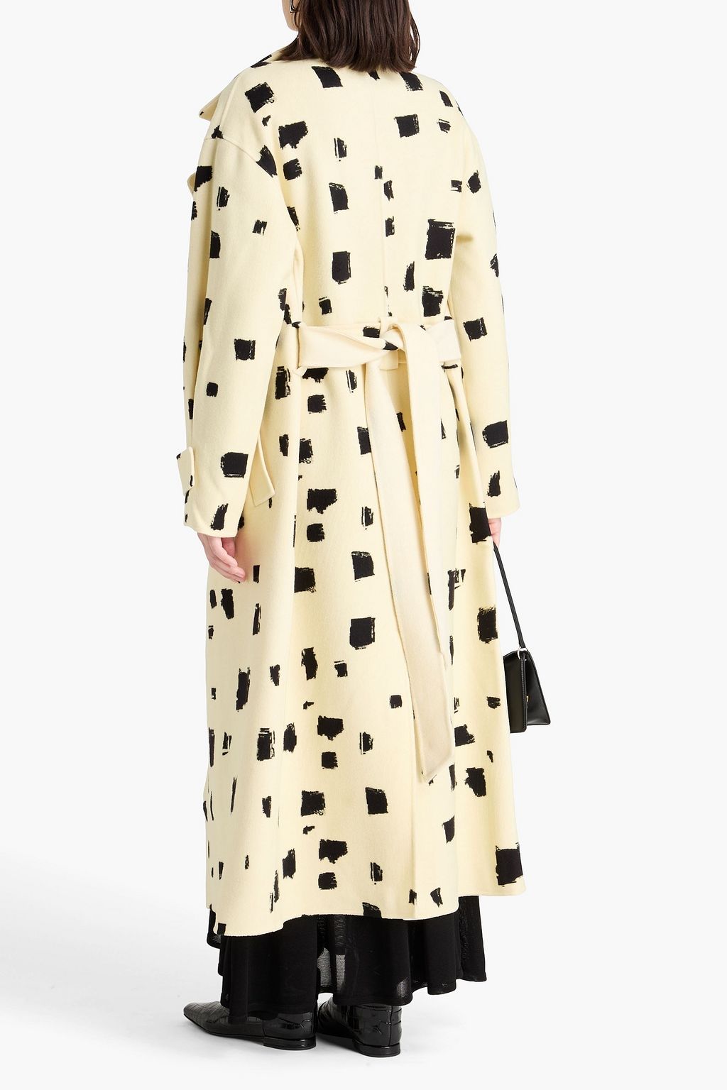 TOVE Adut belted printed wool-blend felt coat
