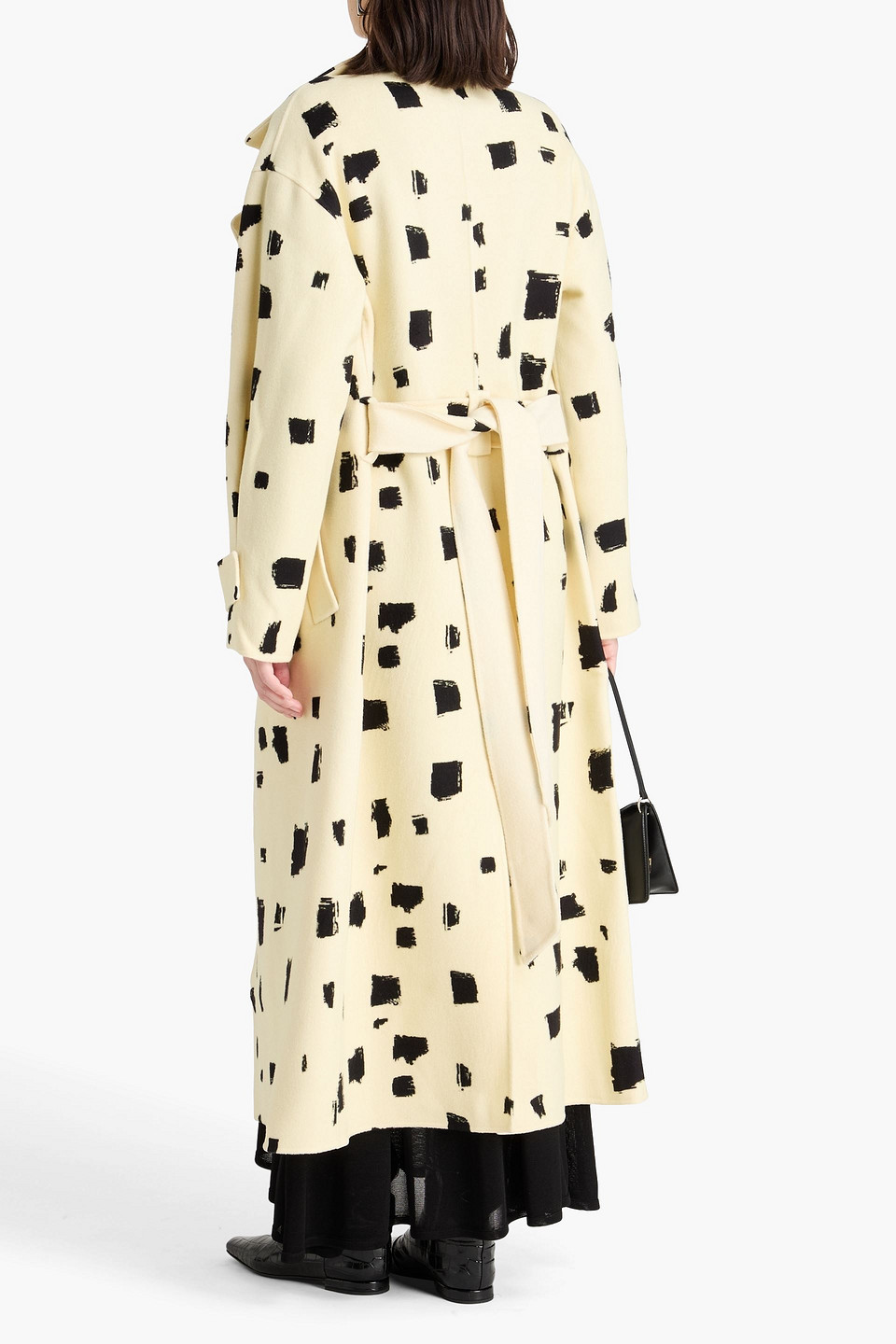  Tove - Adut Belted Printed Wool-blend Felt Coat - White - Fr 36 
