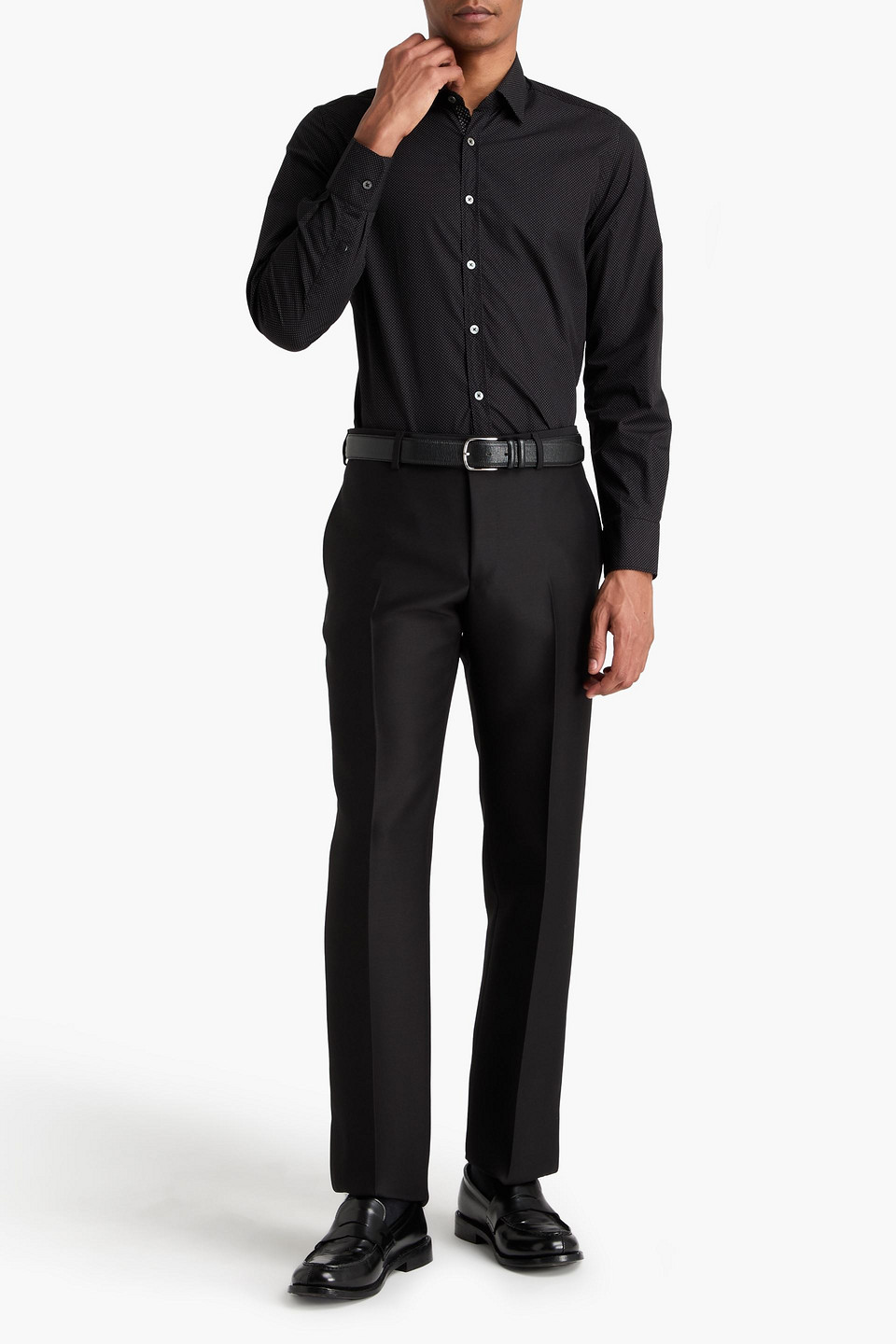 Dunhill Wool And Silk-blend Pants In Multi
