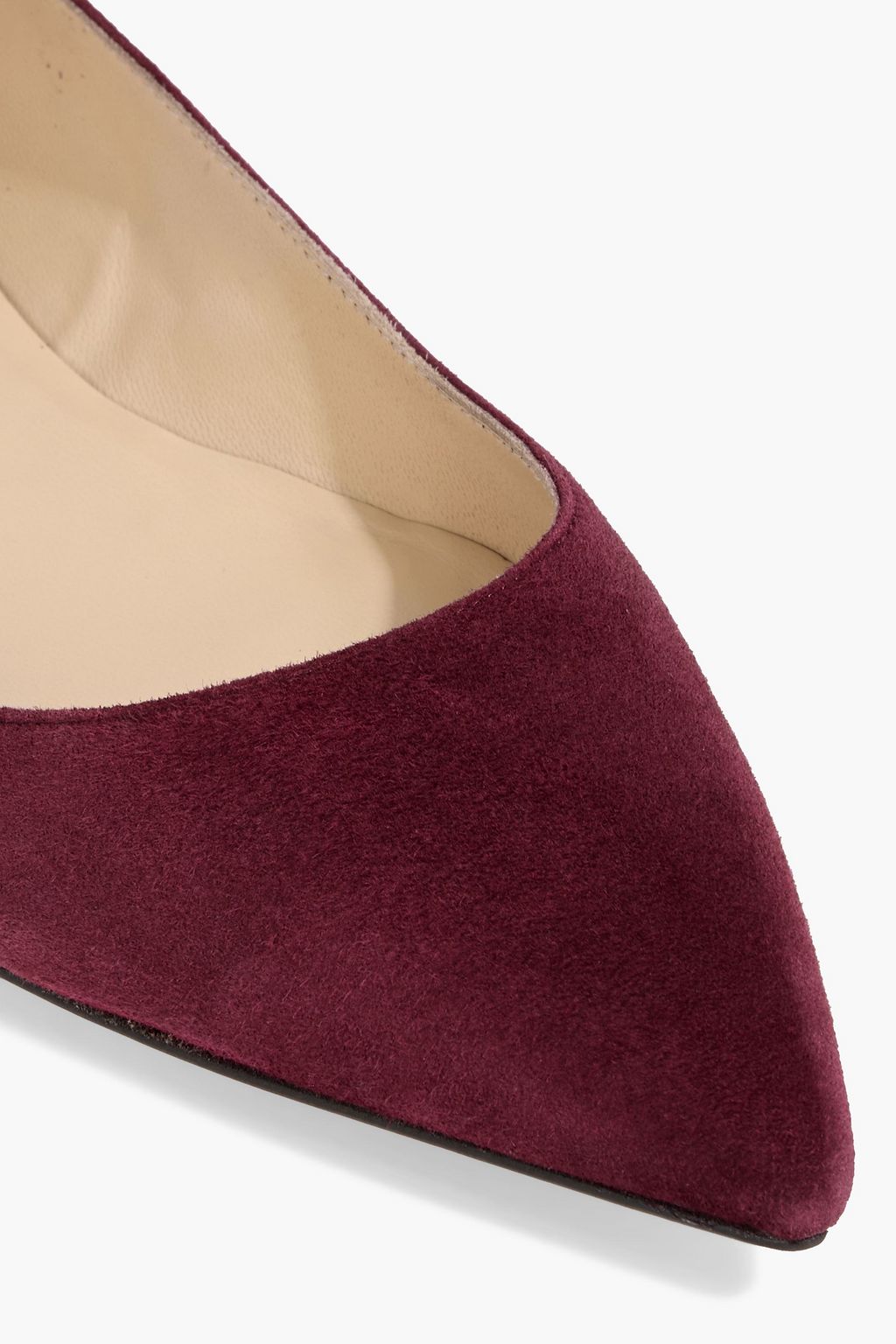 JIMMY CHOO Alina suede point-toe flats