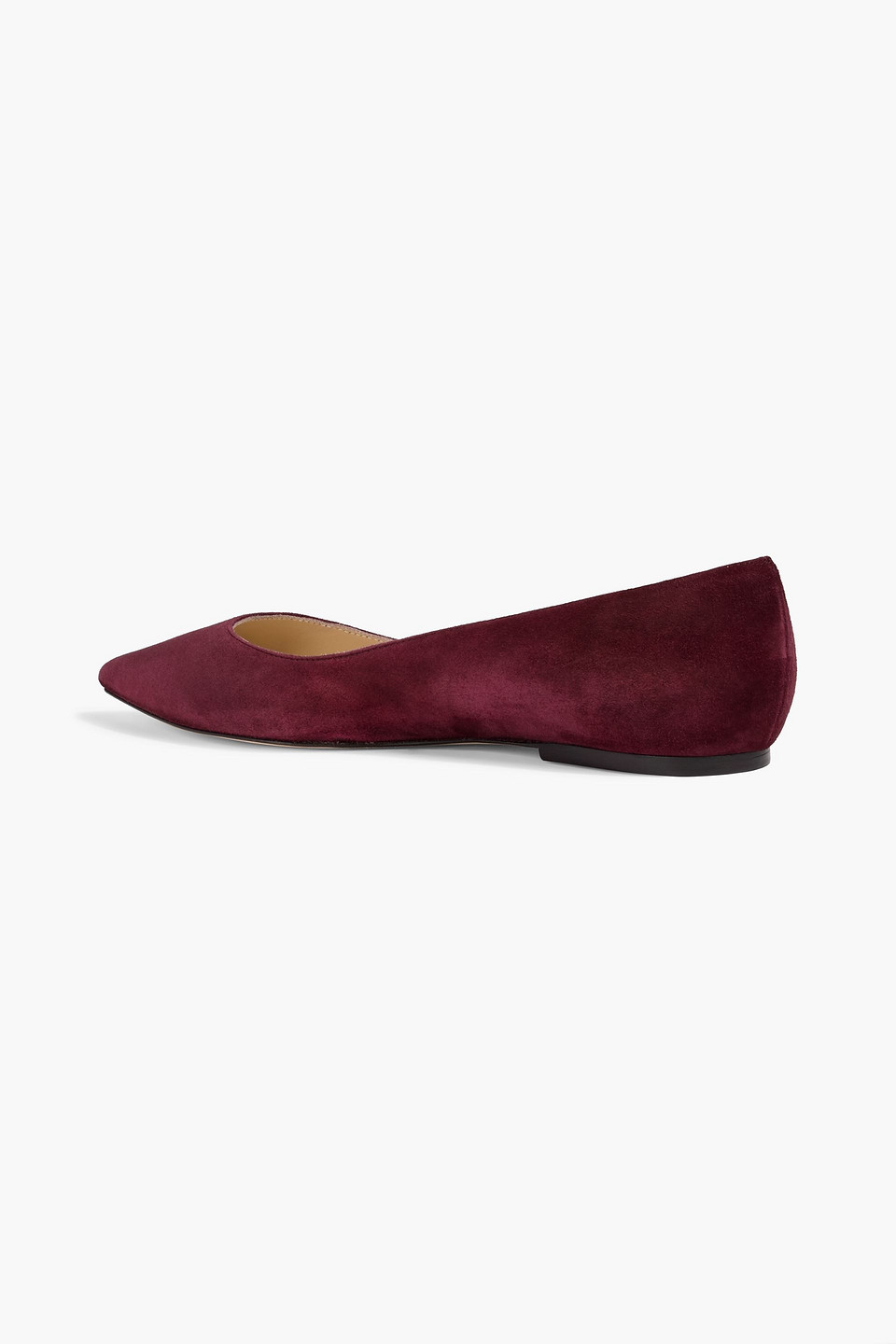 Jimmy Choo Alina Suede Point-toe Flats In Multi