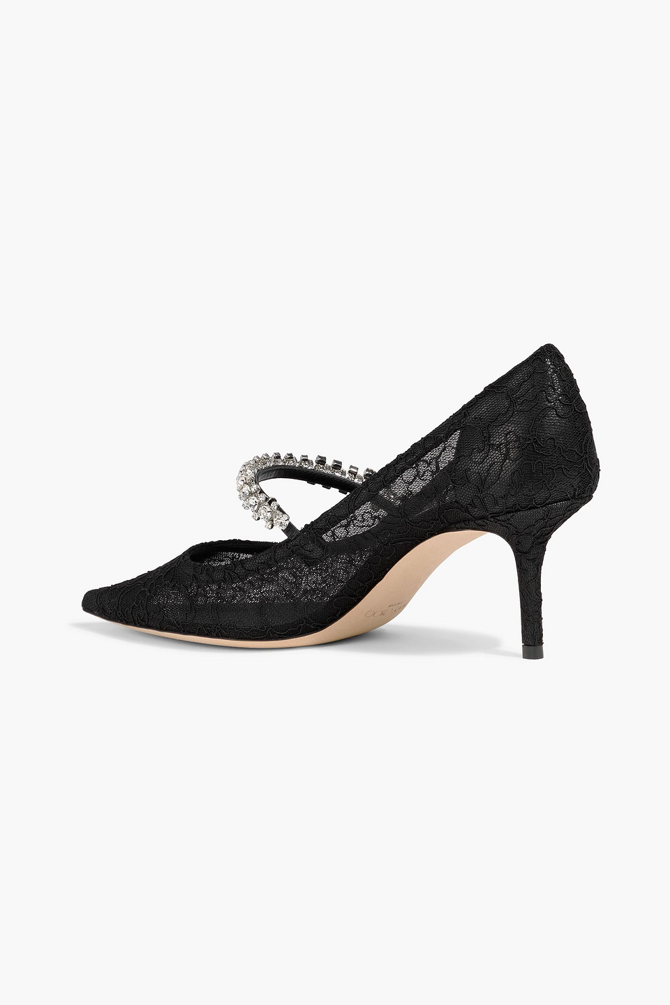 Jimmy Choo Bing 65 Crystal-embellished Corded Lace Pumps In Multi