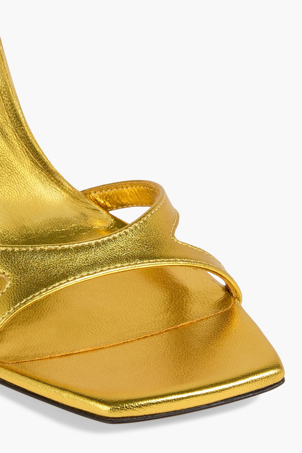 Jimmy Choo Ixia Metallic Leather Sandals In Gold