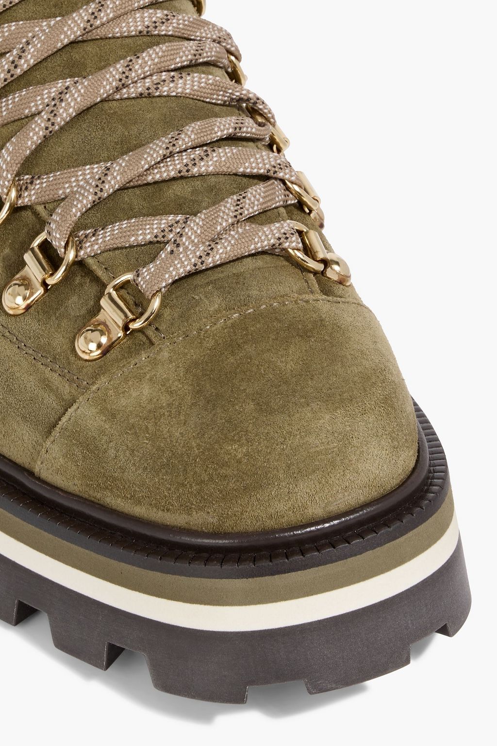 JIMMY CHOO Chike suede and ribbed-knit hiking boots