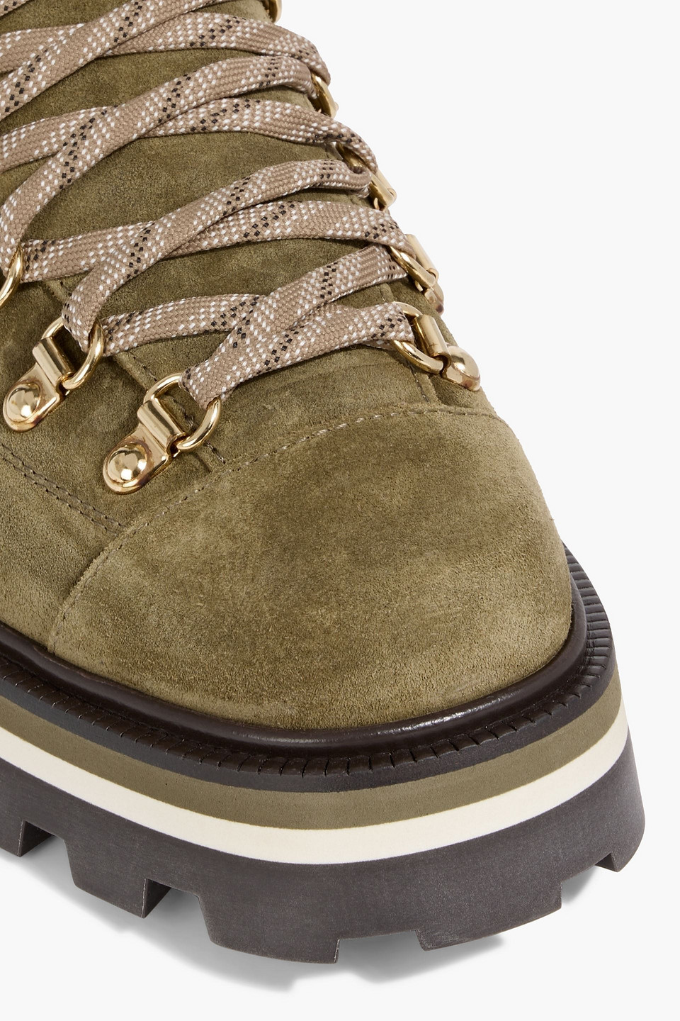 Jimmy Choo Chike Suede And Ribbed-knit Hiking Boots In Animal Print