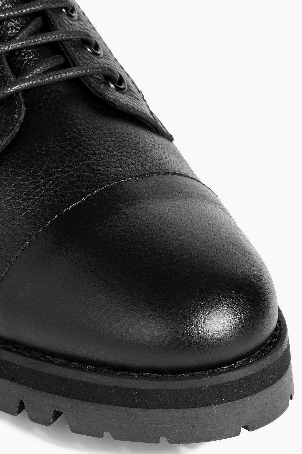 JIMMY CHOO Halden pebbled-leather combat boots