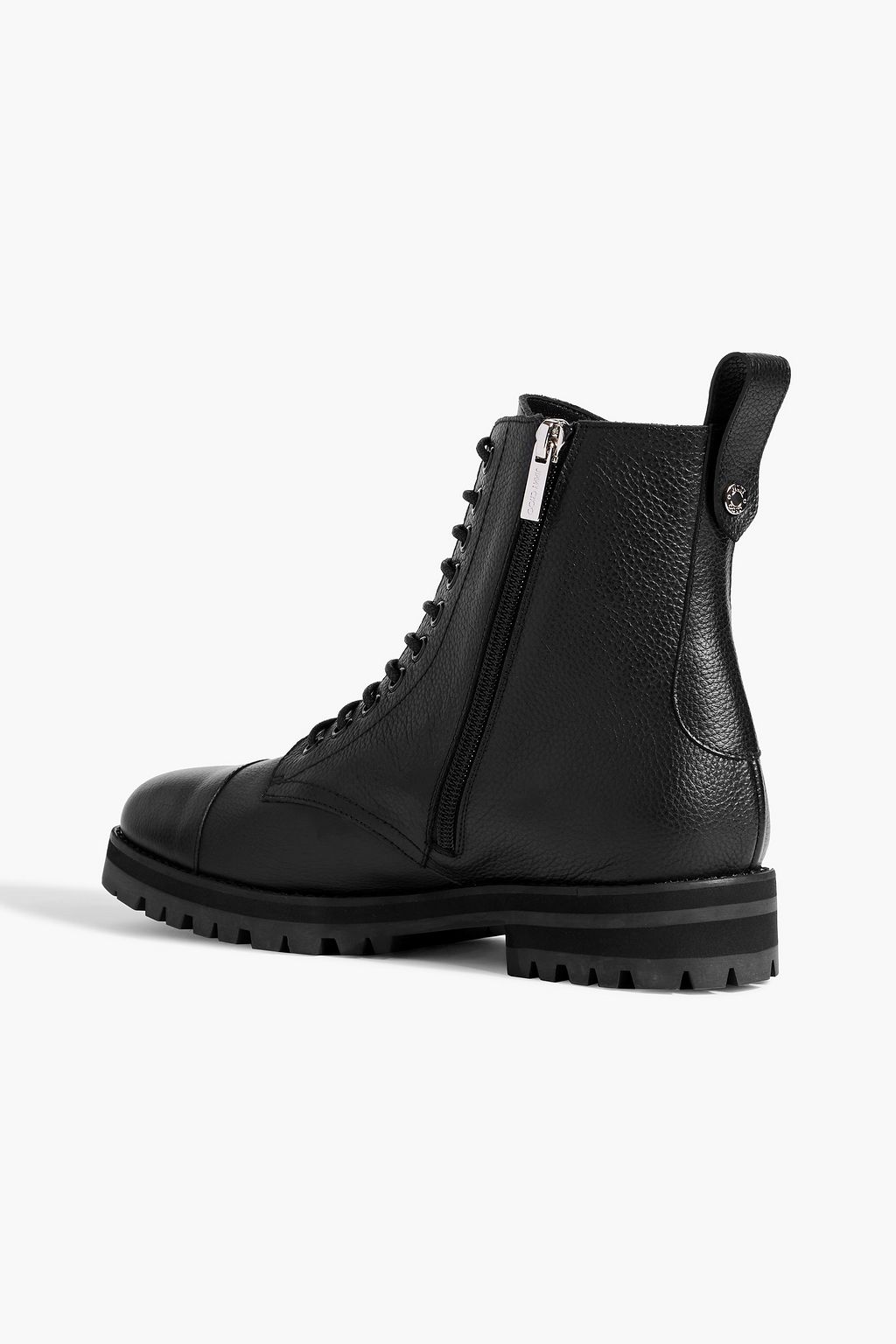 JIMMY CHOO Halden pebbled-leather combat boots
