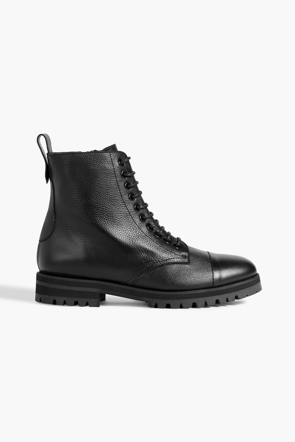 Jimmy Choo Halden Pebbled-leather Combat Boots In Multi