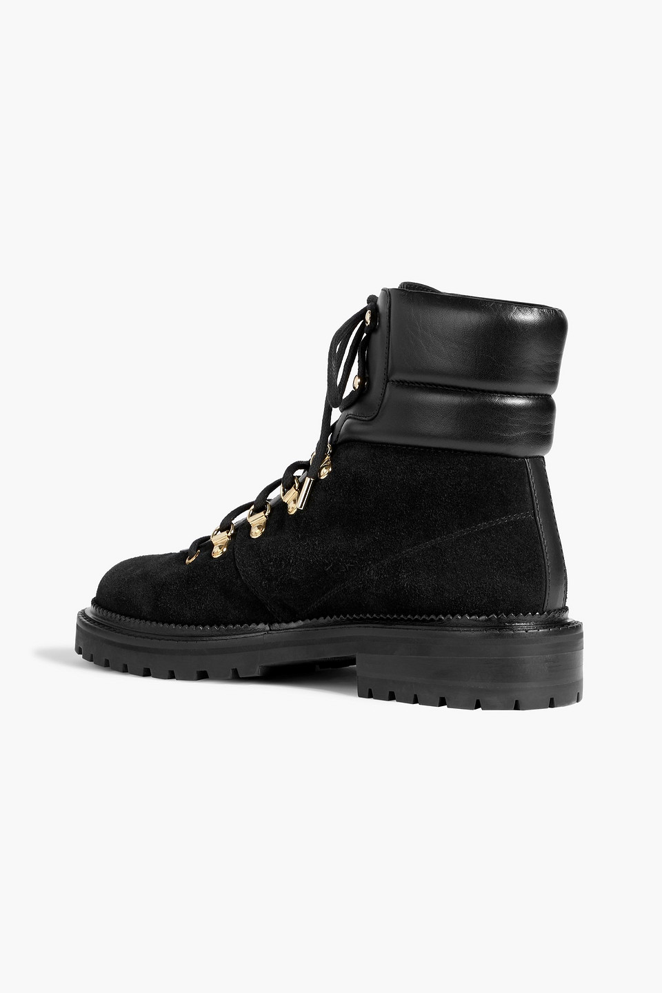 Jimmy Choo Melia Leather-trimmed Suede Combat Boots In Multi