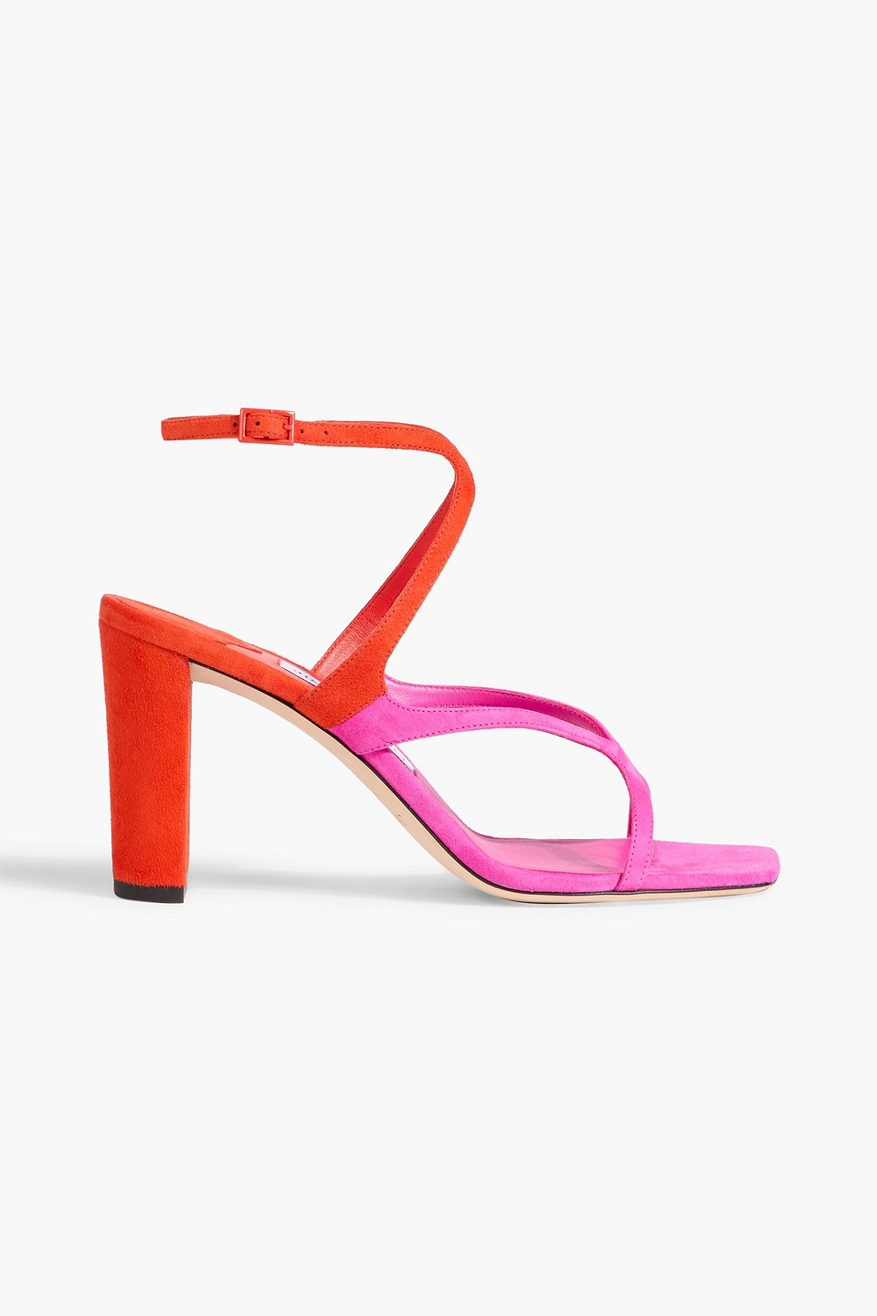 Jimmy Choo Azie 85 Two-tone Suede Sandals In Multi