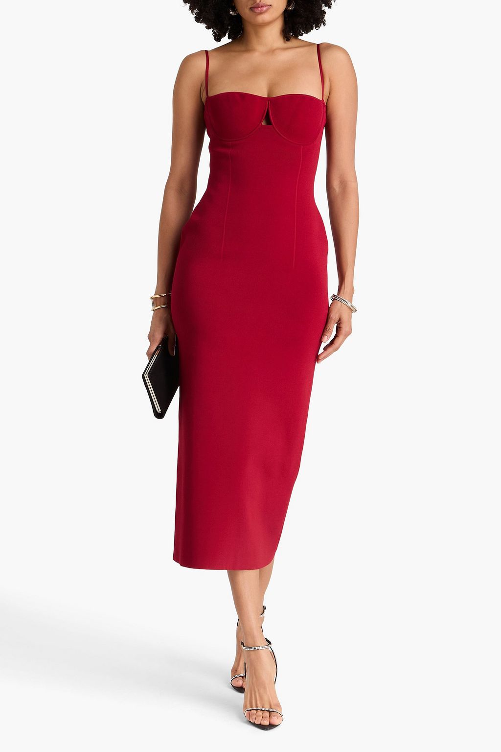 GALVAN  LONDON Amelia cutout ponte midi dress