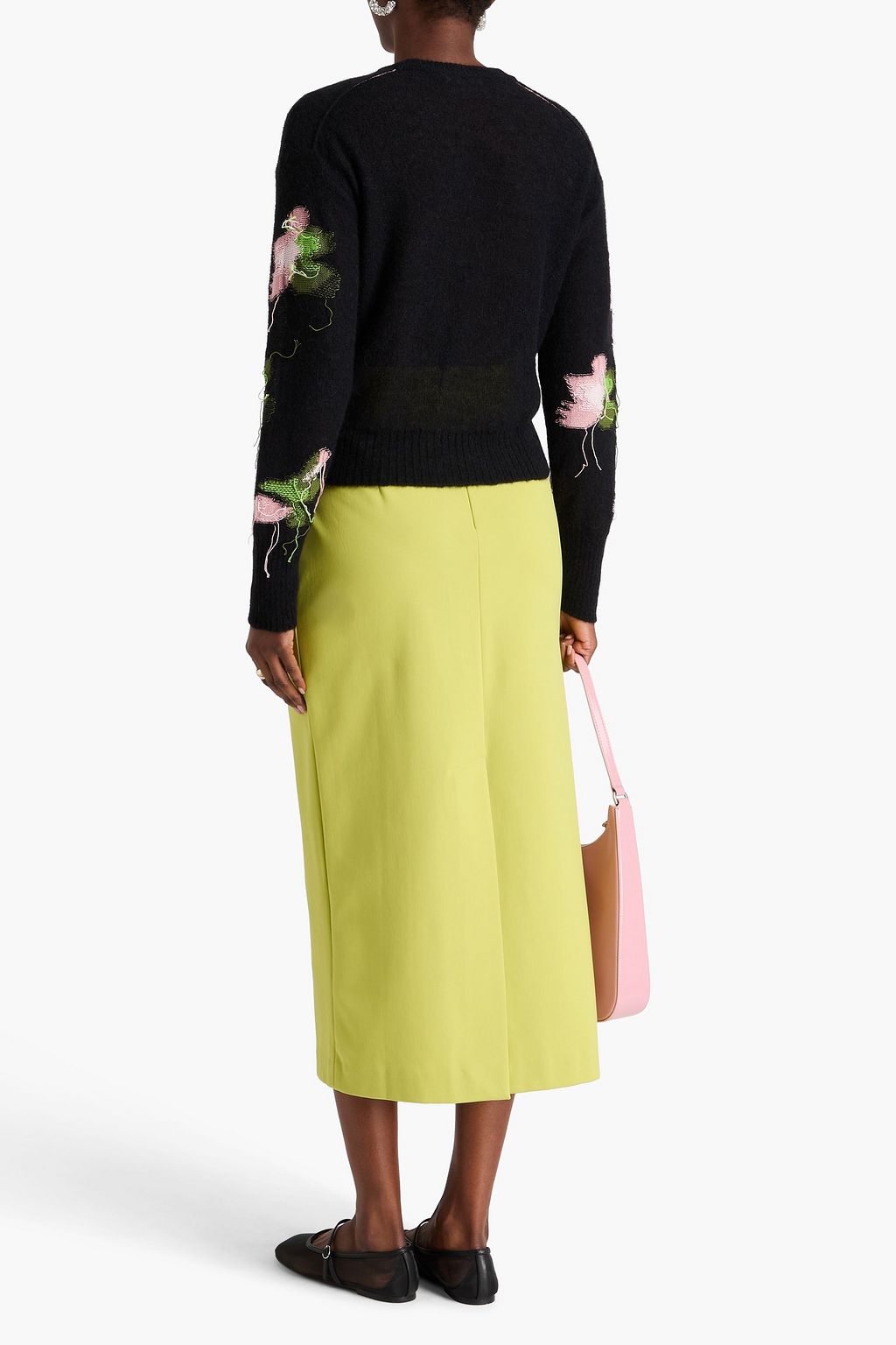 ERDEM Intarsia cotton-blend sweater