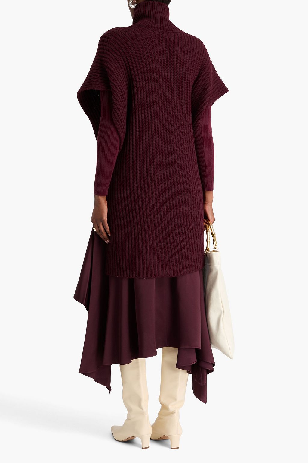 ERDEM Ribbed wool and cashmere-blend cardigan