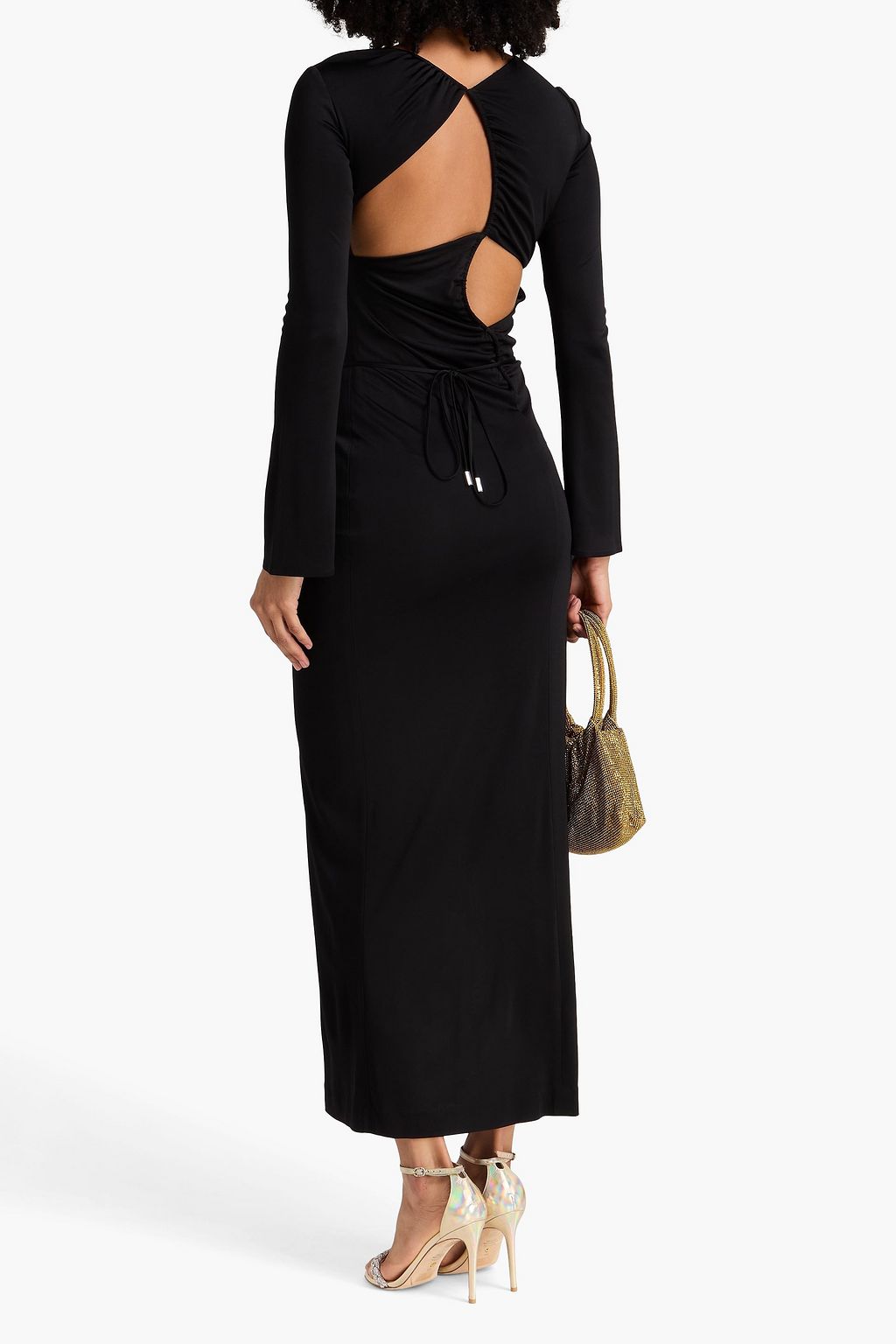 GALVAN  LONDON Vertebrae cutout jersey maxi dress