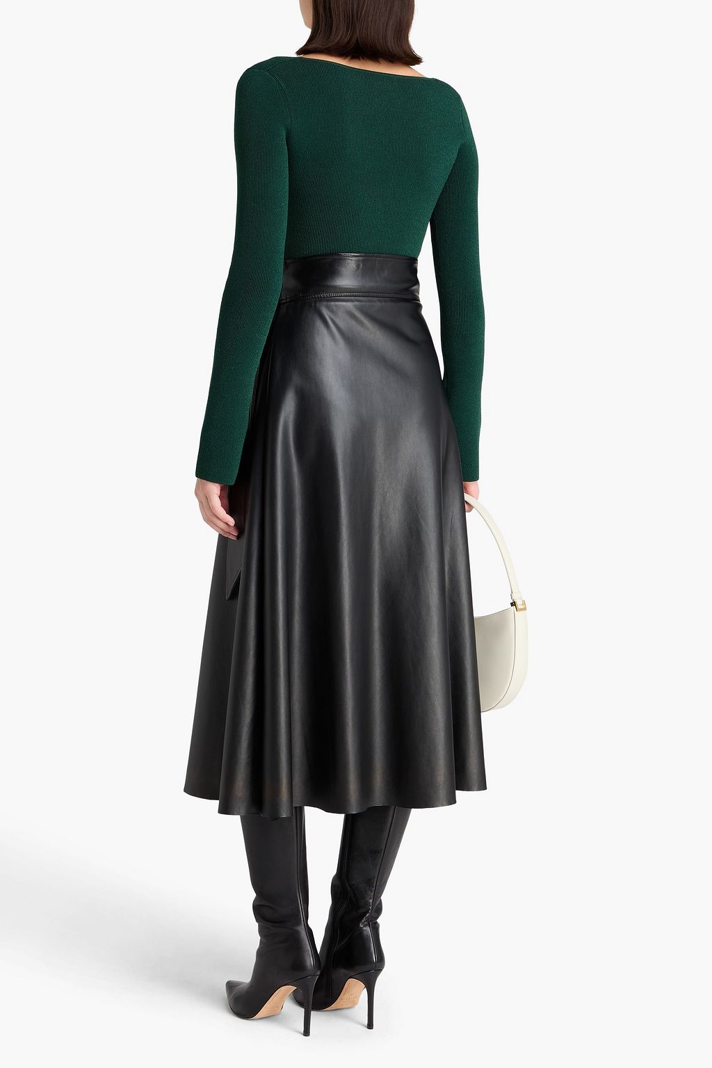 GALVAN  LONDON Gaia ribbed-knit top