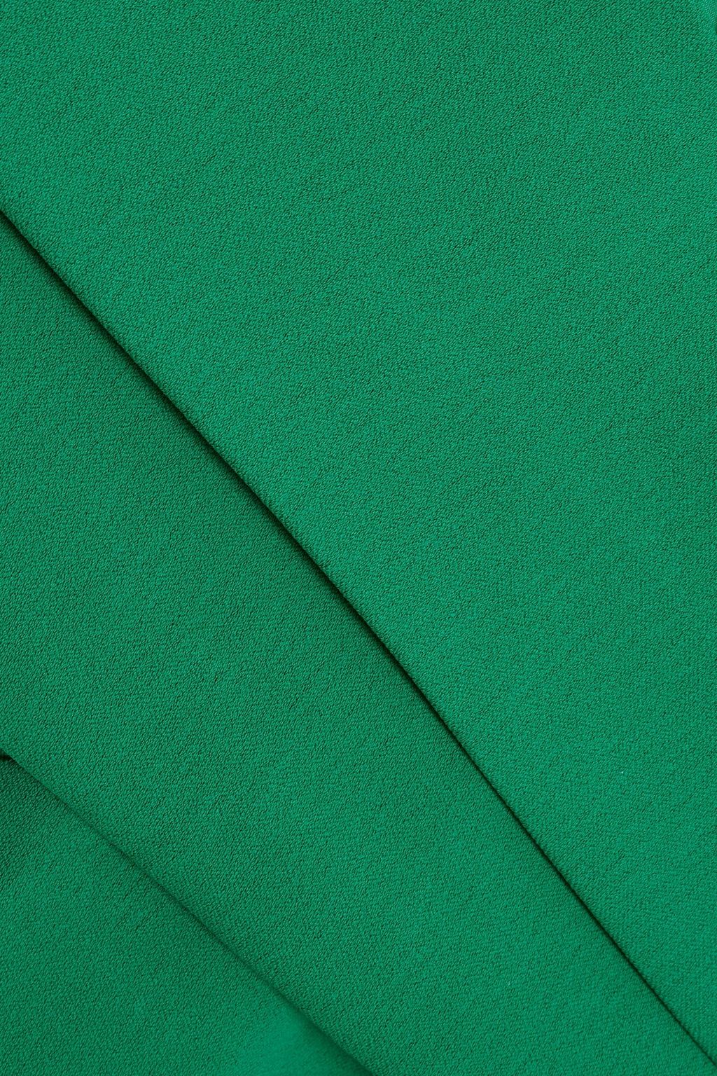 BADGLEY MISCHKA Off-the-shoulder draped crepe midi dress