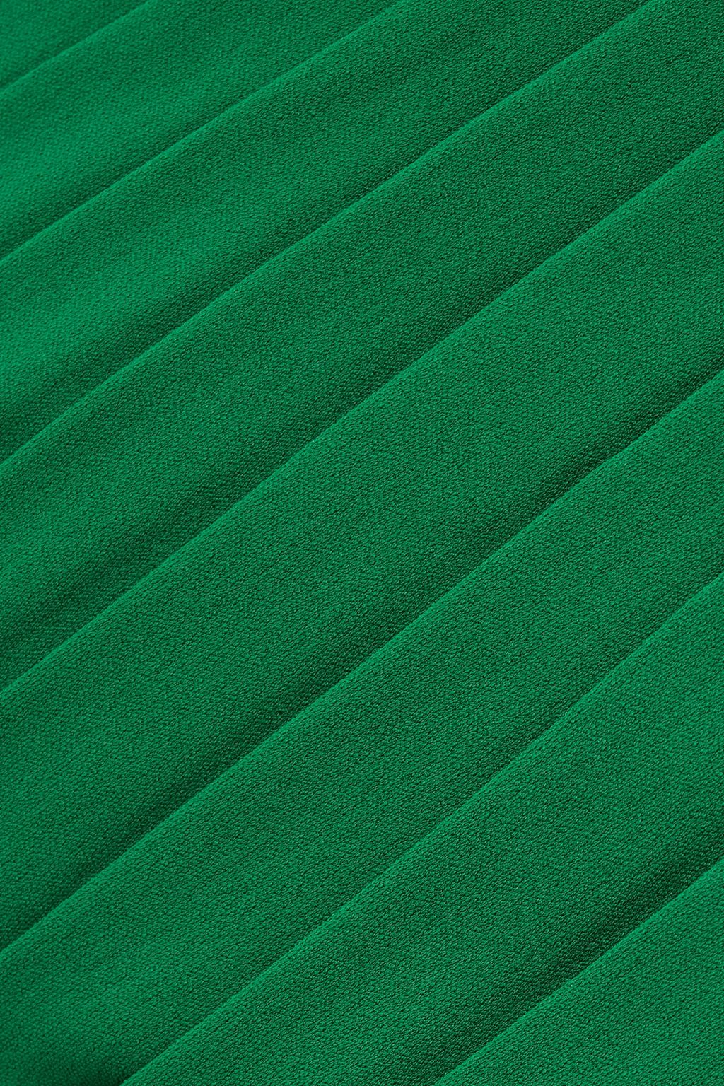 BADGLEY MISCHKA One-shoulder draped crepe gown