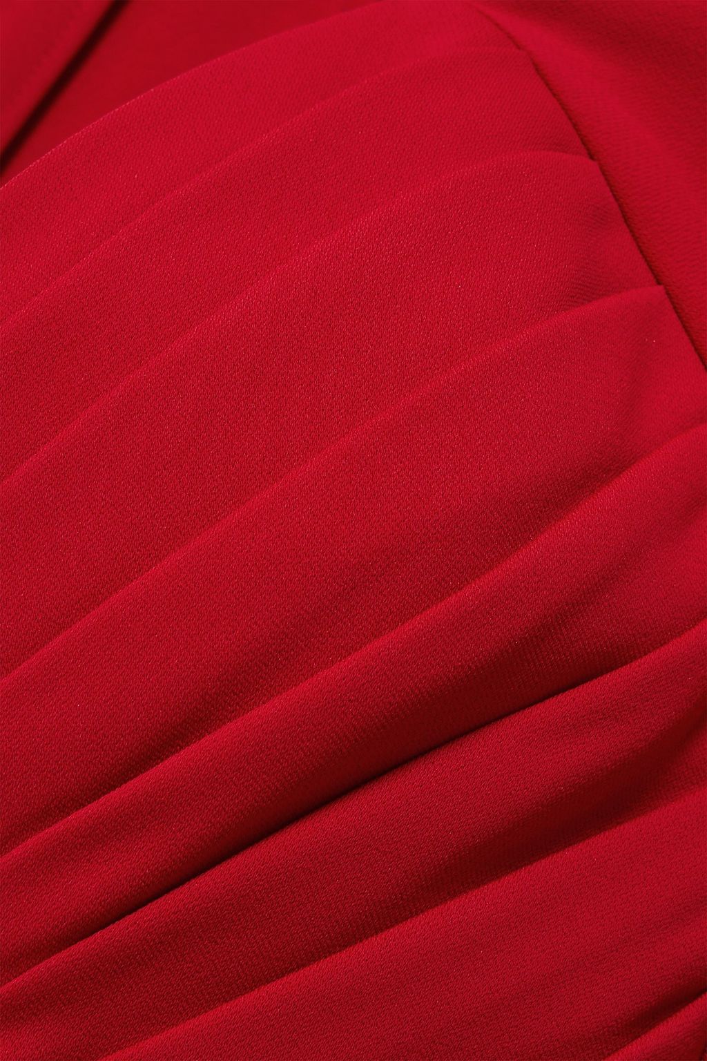 BADGLEY MISCHKA Off-the-shoulder cutout crepe gown