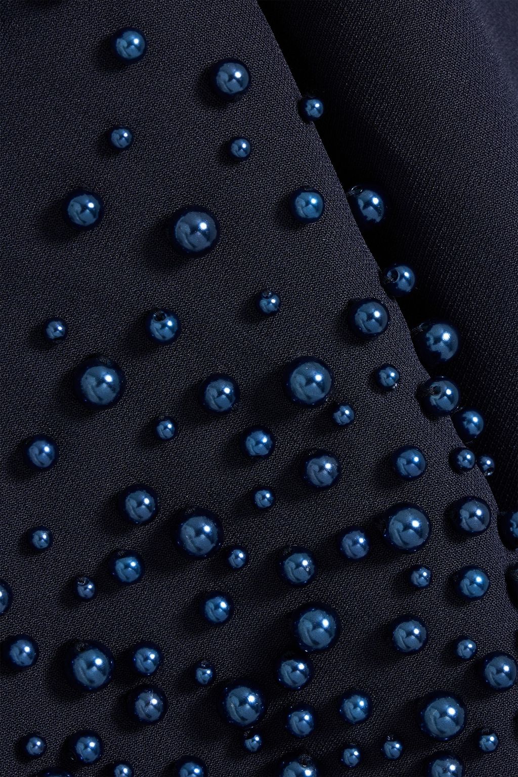 BADGLEY MISCHKA Bead-embellished crepe gown