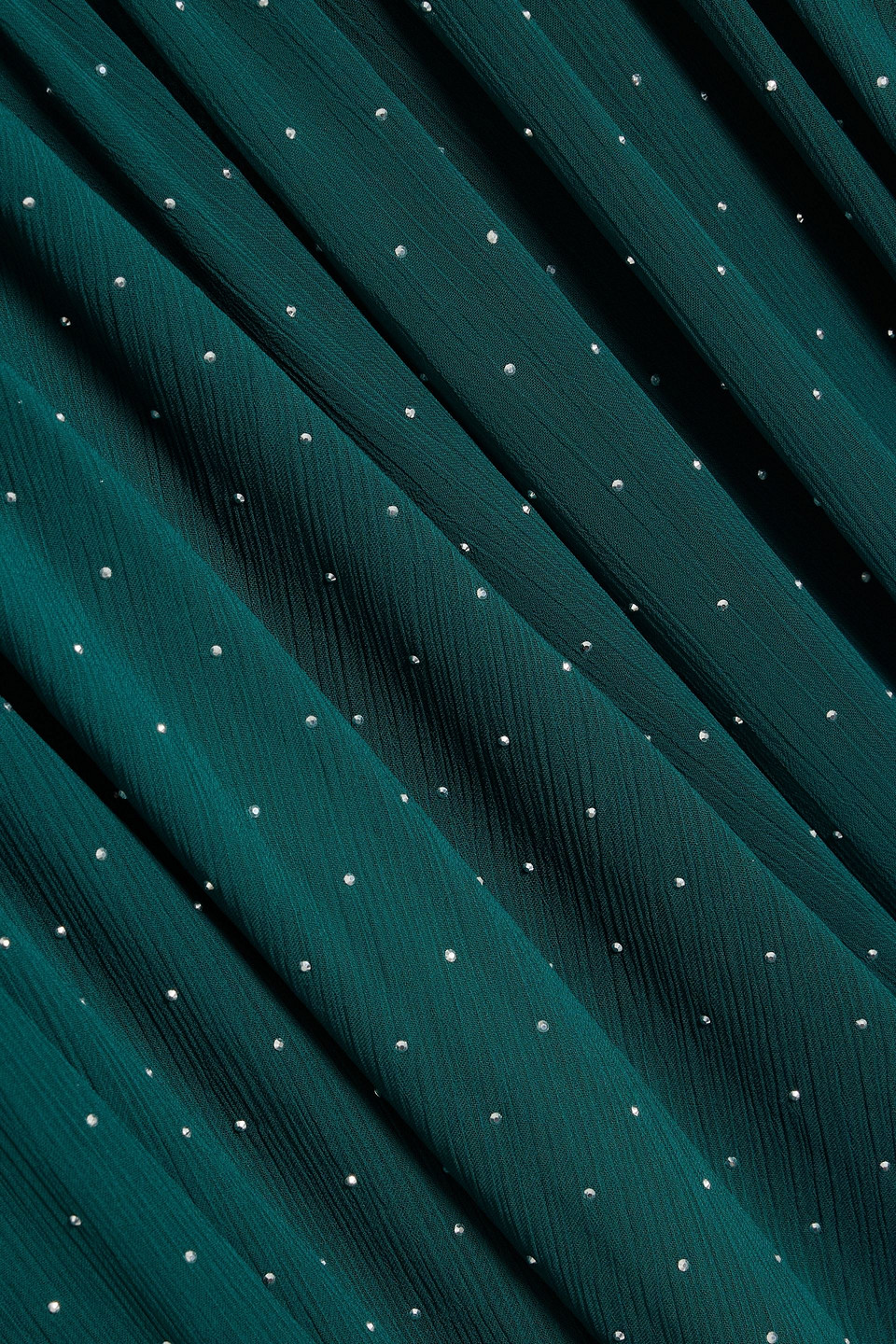 Badgley Mischka Cape-effect Embellished Georgette Gown In Green