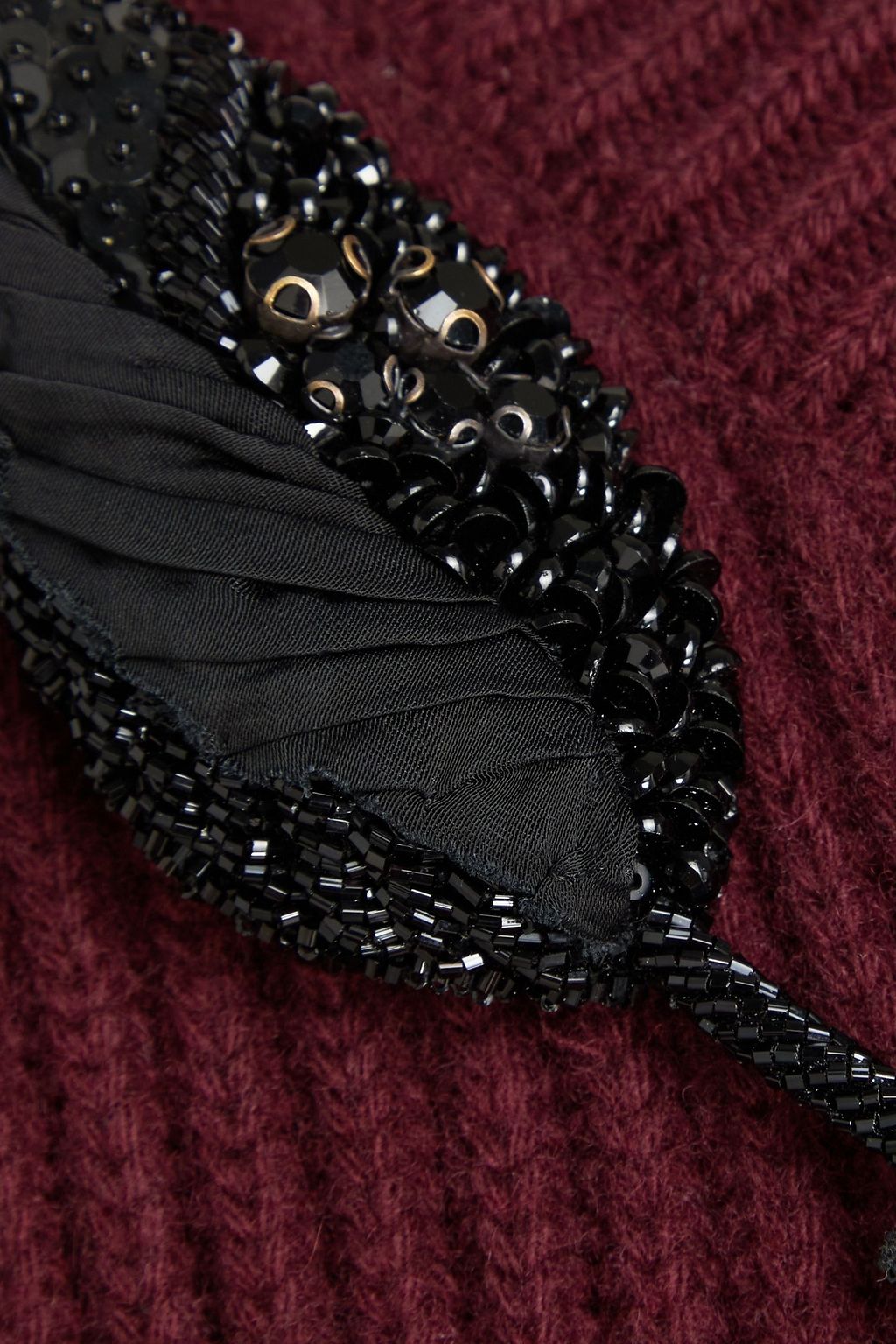 ERDEM Cropped ribbed wool and cashmere-blend cardigan